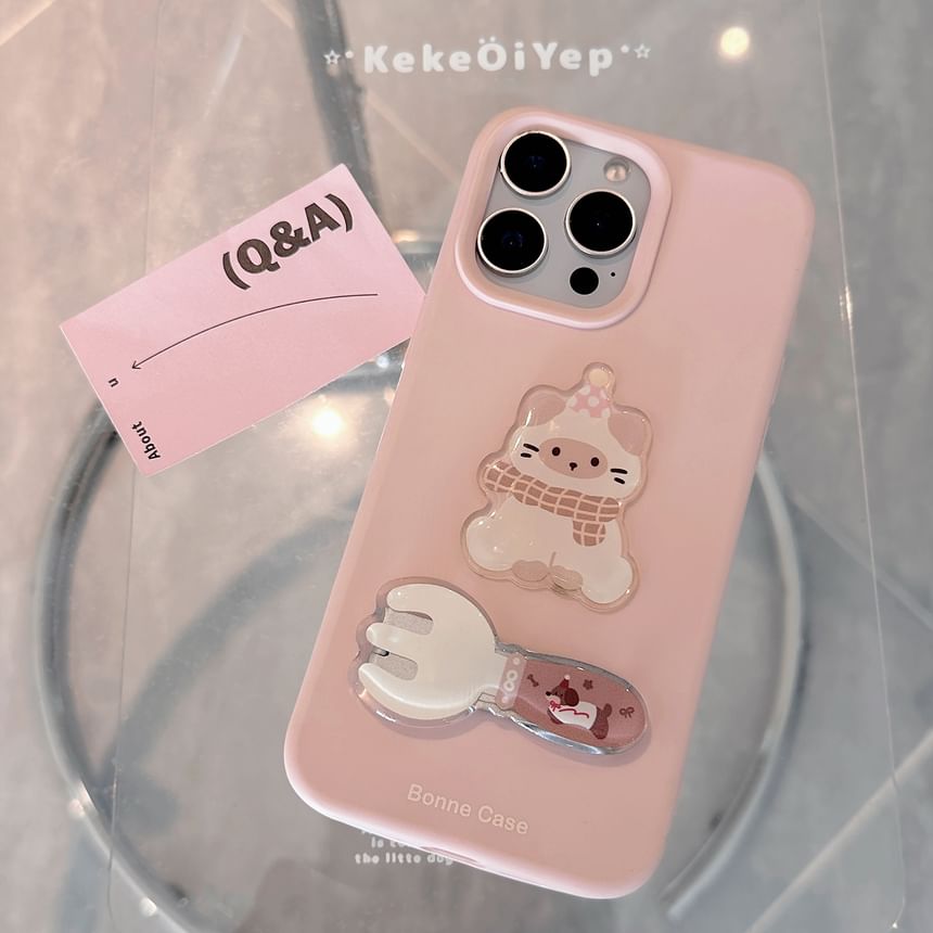 / Stand Fork Cat Case Phone Set
