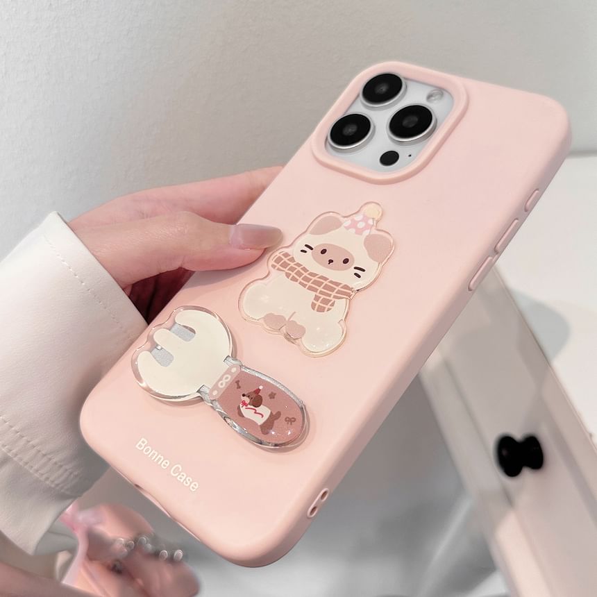 / Stand Fork Cat Case Phone Set