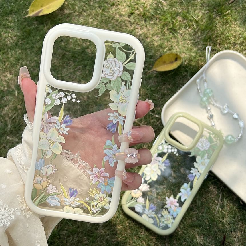Phone Transparent Floral Case