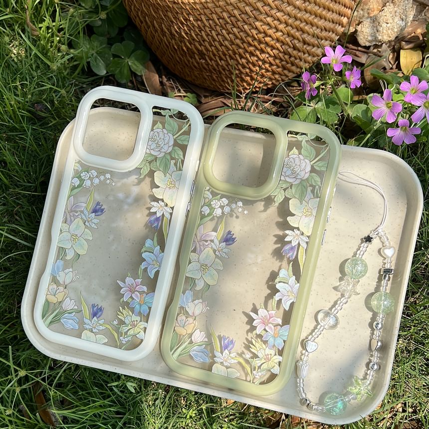 Phone Transparent Floral Case