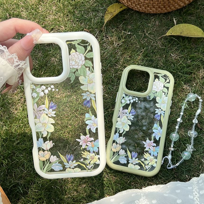 Phone Transparent Floral Case