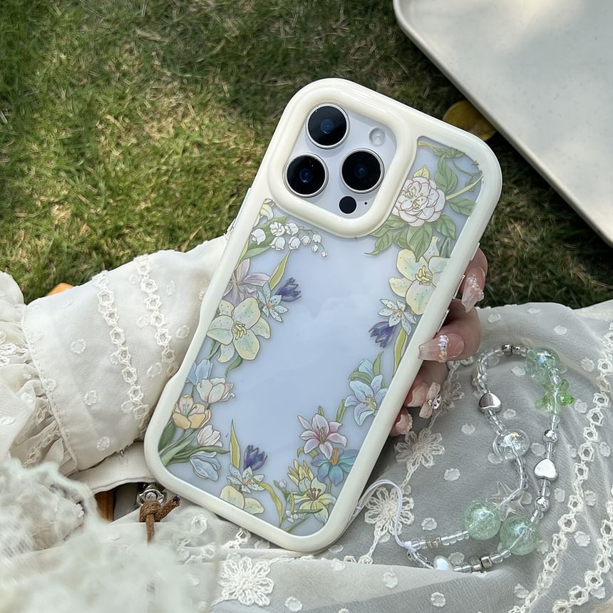 Phone Transparent Floral Case