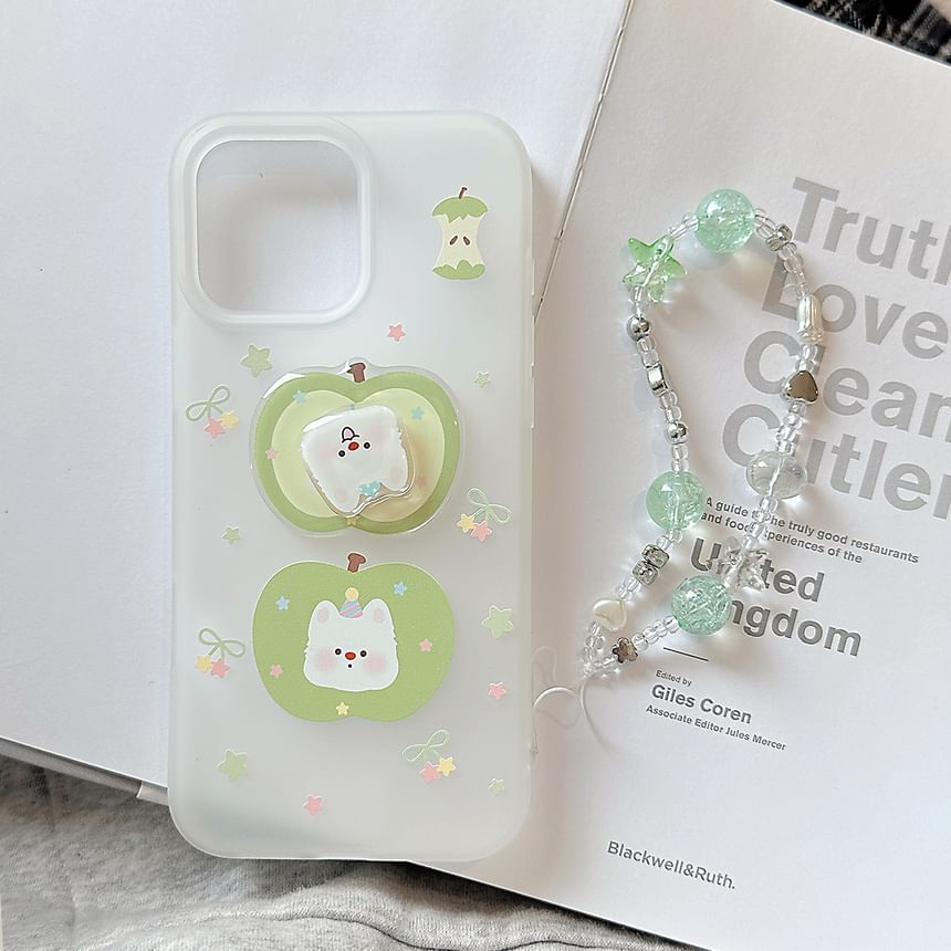 / Set Decoration Phone Strap Rotatable Adhesive Apple Dog Case