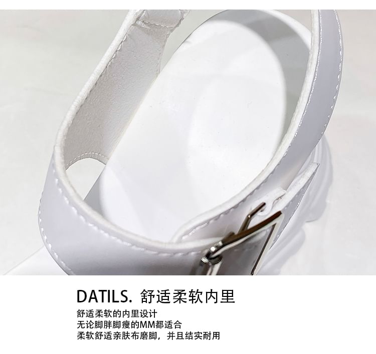 Platform Sandals Rhinestone Strappy Chunky Heel