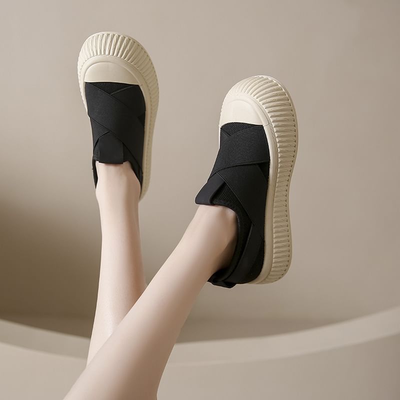 Sneakers Platform Slip-On Mesh