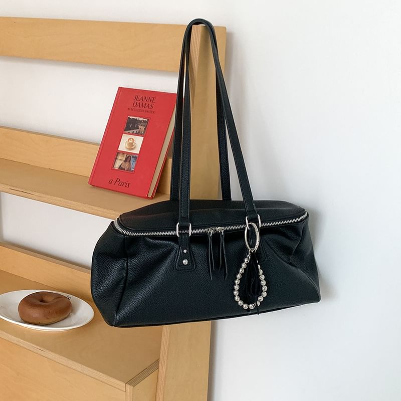 Leather Plain Faux Bag Shoulder