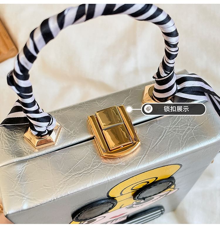 Chain Cartoon Bag Crossbody Strap Print