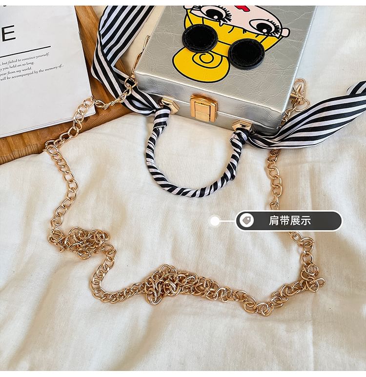 Chain Cartoon Bag Crossbody Strap Print