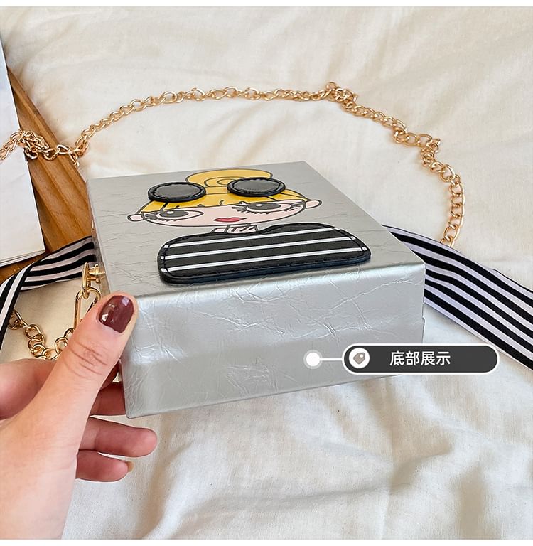 Chain Cartoon Bag Crossbody Strap Print