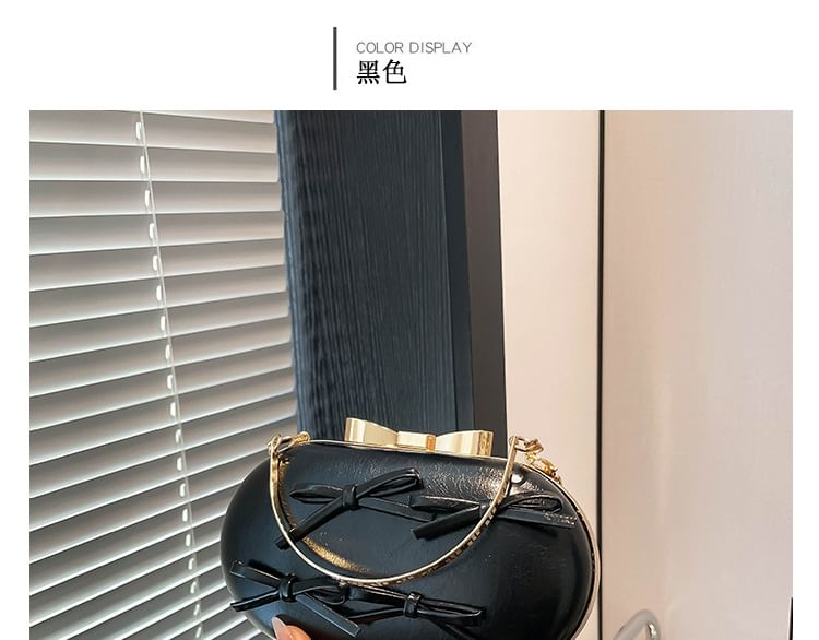 Strap Chain Crossbody Bow Bag