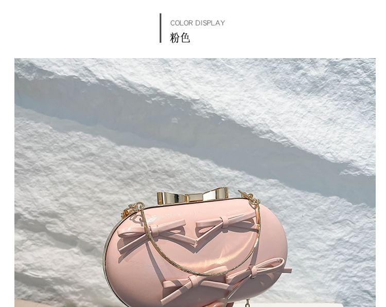 Strap Chain Crossbody Bow Bag