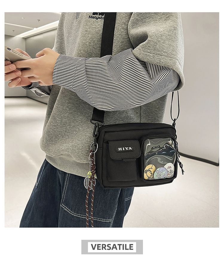 Crossbody + Set: Lettering Bag Badge Multi-Pocket