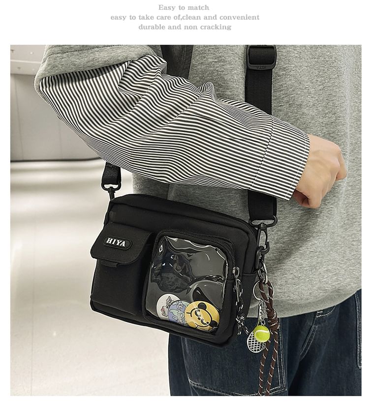 Crossbody + Set: Lettering Bag Badge Multi-Pocket