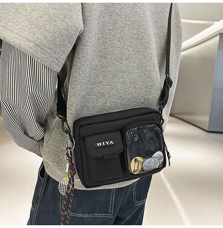 Crossbody + Set: Lettering Bag Badge Multi-Pocket