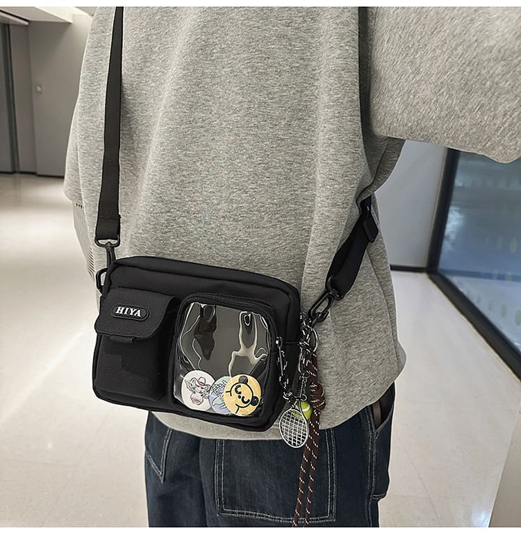 Crossbody + Set: Lettering Bag Badge Multi-Pocket