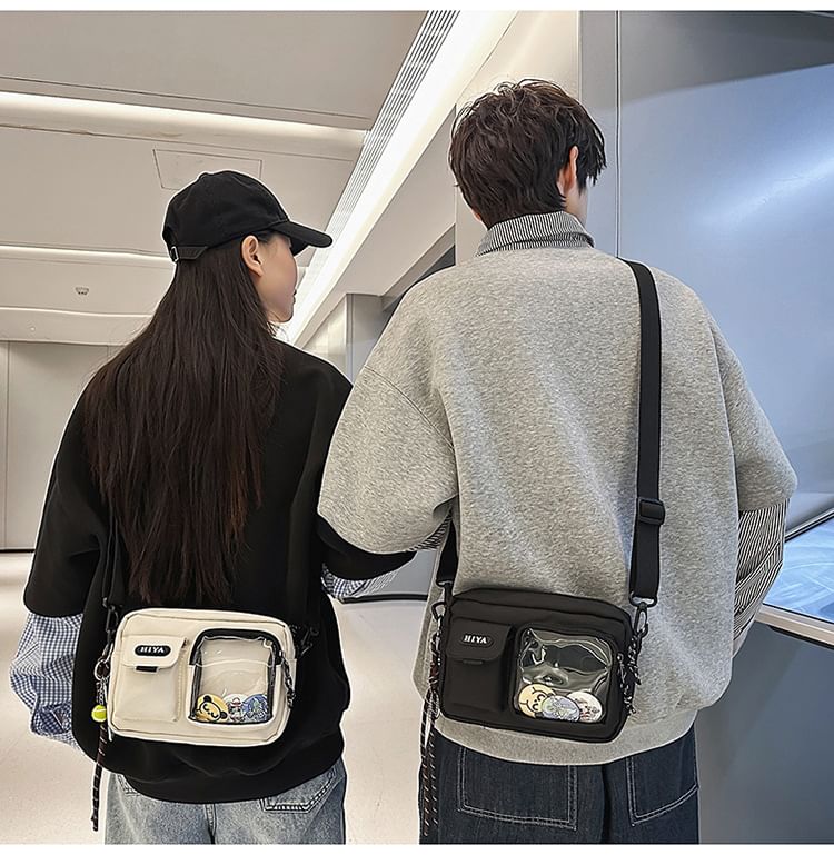 Crossbody + Set: Lettering Bag Badge Multi-Pocket