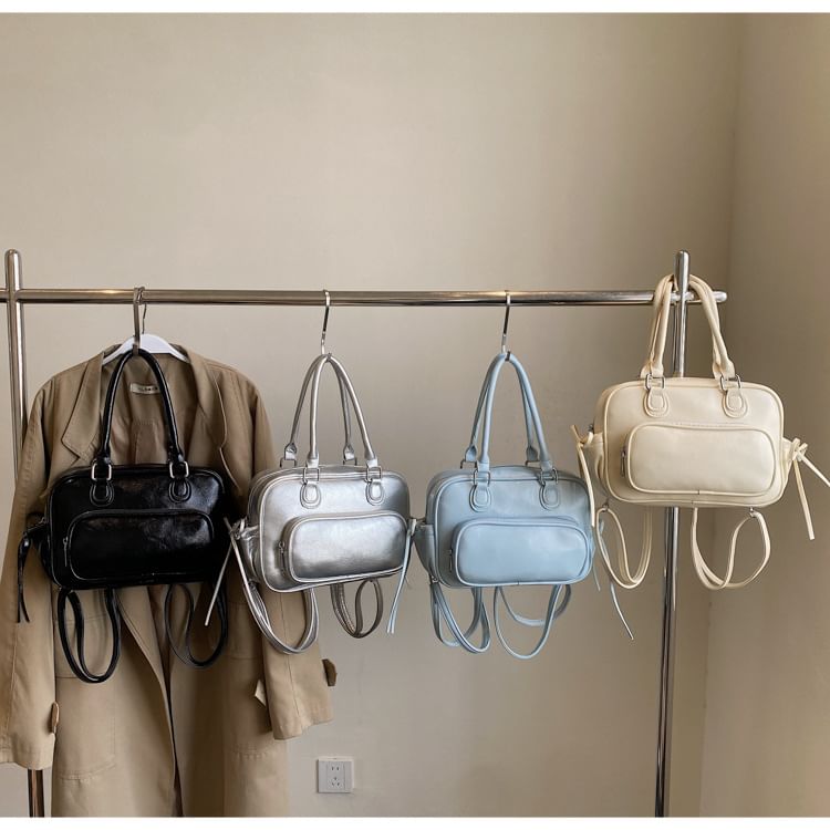 Multi-Way Multi-Pocket Faux Backpack Leather