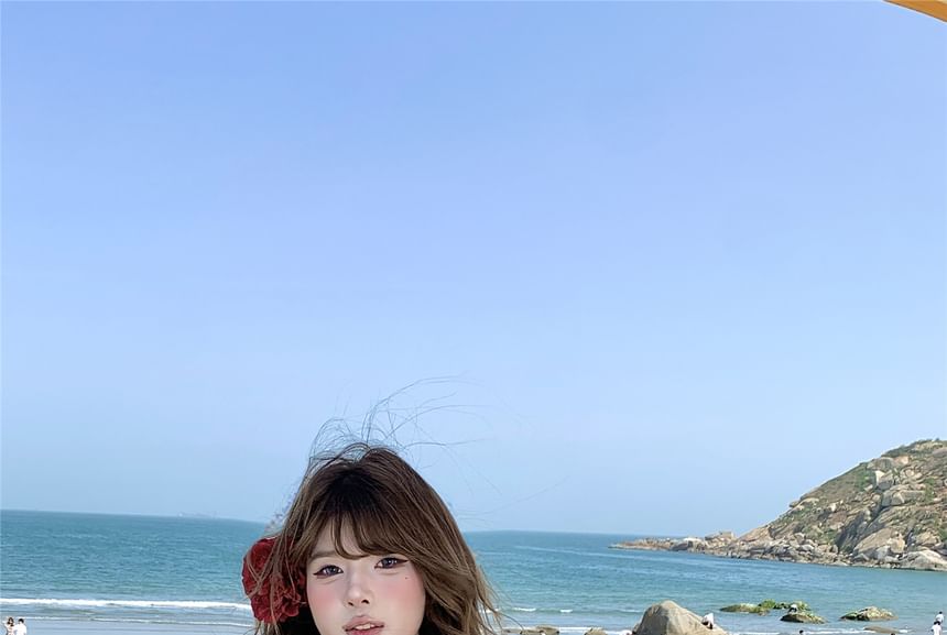 Top Floral Print Tie-Up Asymmetrical Cami