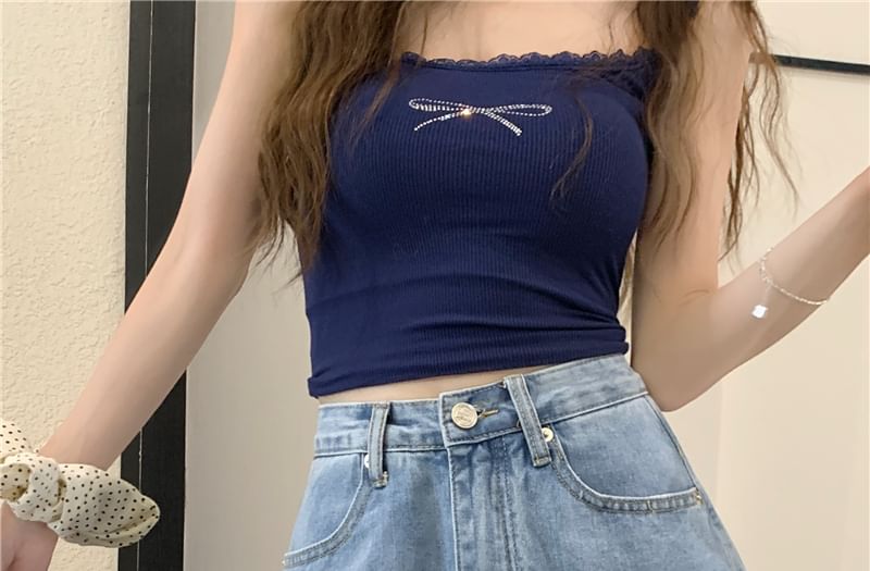 Shorts Fray Mini Waist Denim Washed A-Line Bow High