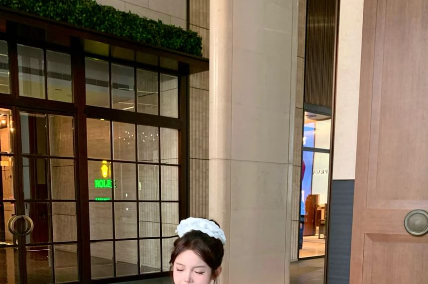 / V-Neck Waist Panel Camisole Mesh Tiered Lace Cardigan Shorts Button Top High Pointelle Satin Plain