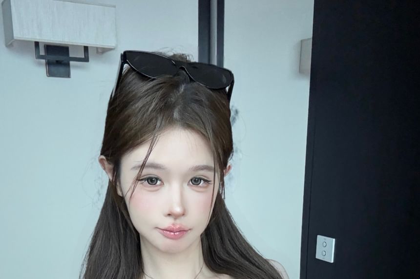 Lace Cami Trim Top Bow