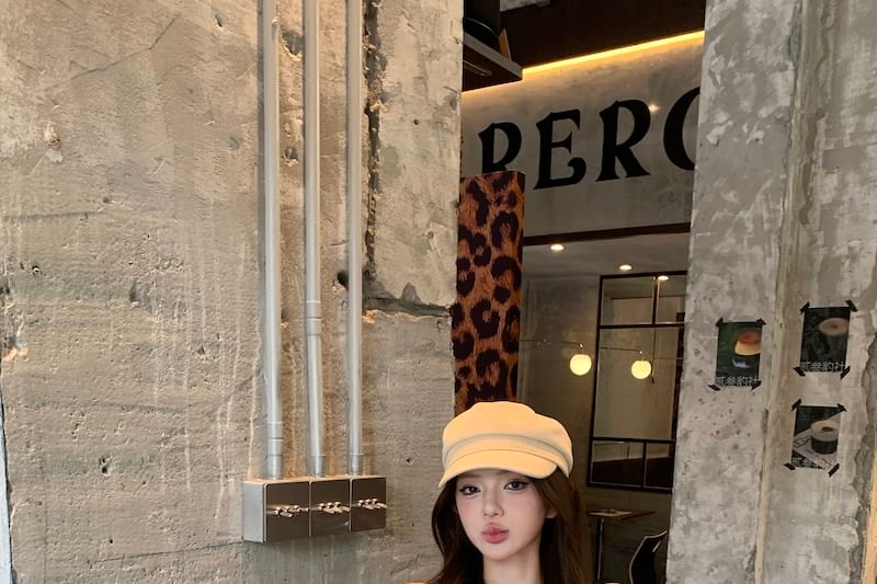 Top Bow Tube Ruffle Lace Plain