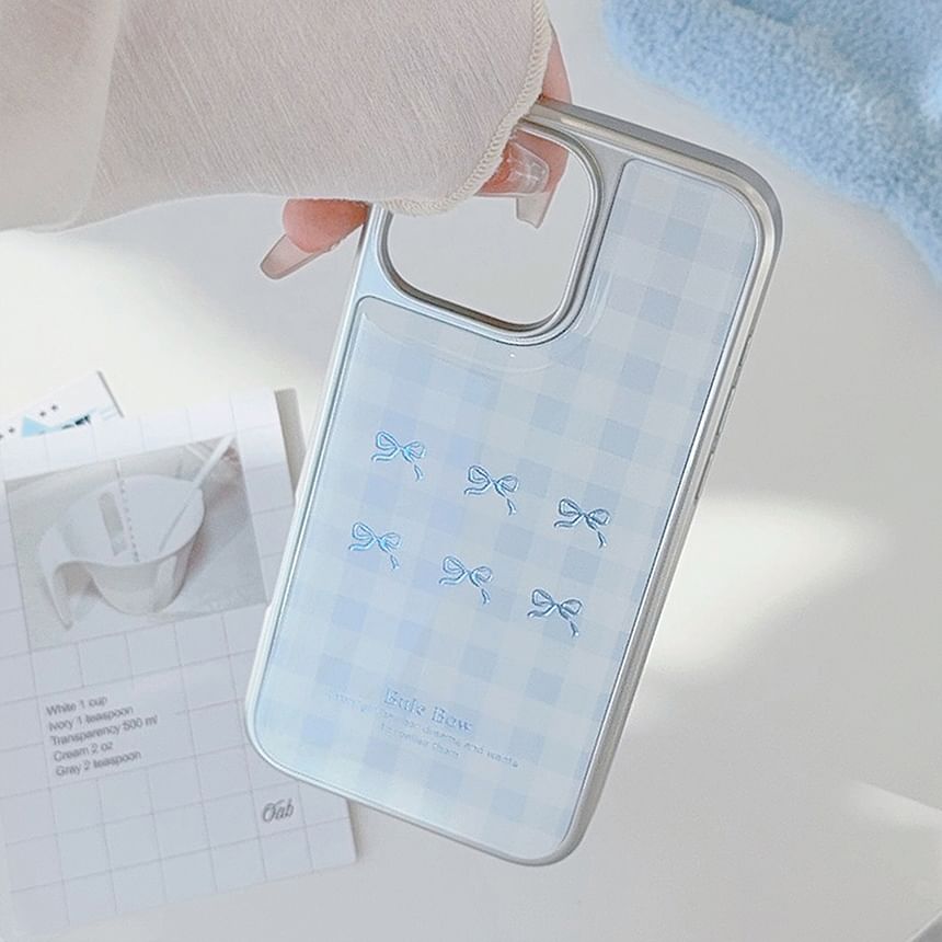 Bow Plaid Case Phone