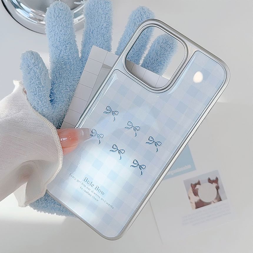 Bow Plaid Case Phone