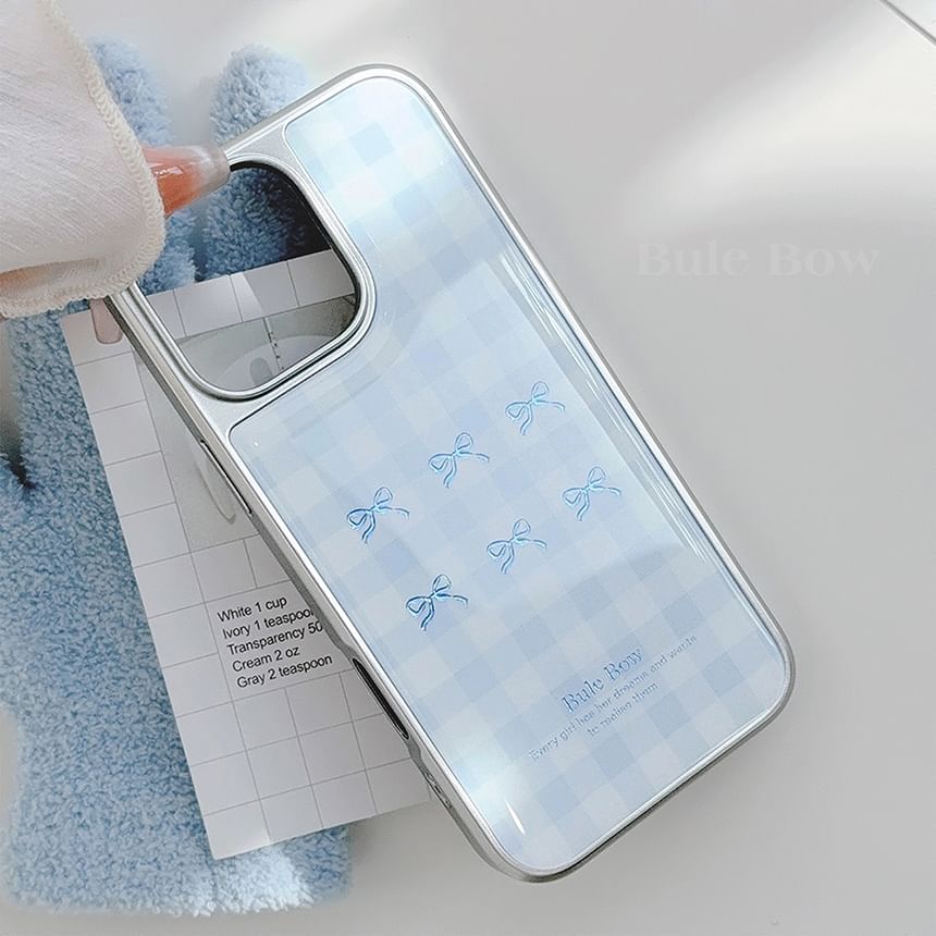 Bow Plaid Case Phone