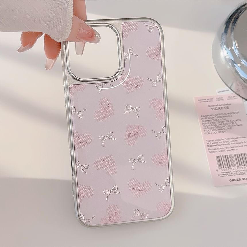 Bow Case Heart Phone