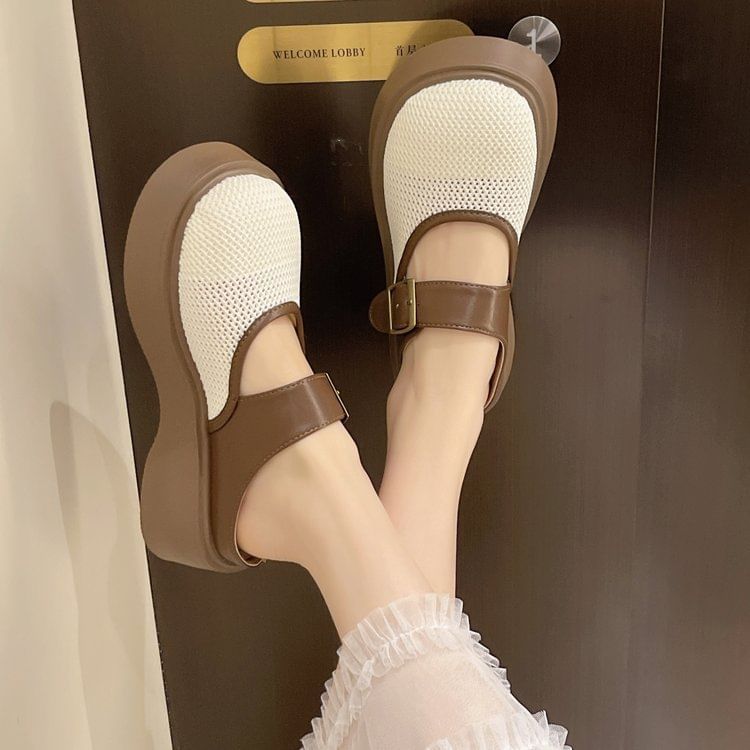 Jane Mules Mesh Platform Mary
