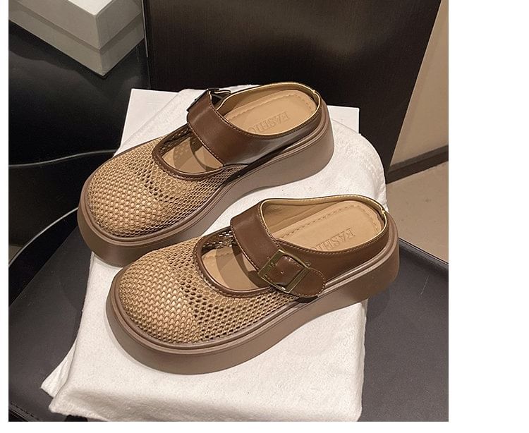 Jane Mules Mesh Platform Mary