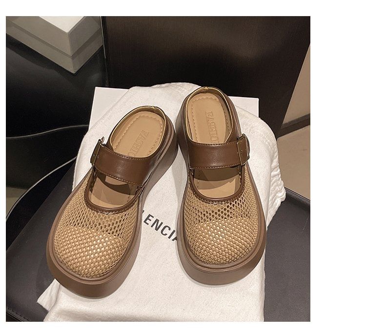 Jane Mules Mesh Platform Mary