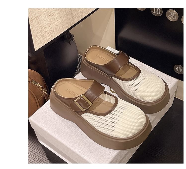 Jane Mules Mesh Platform Mary