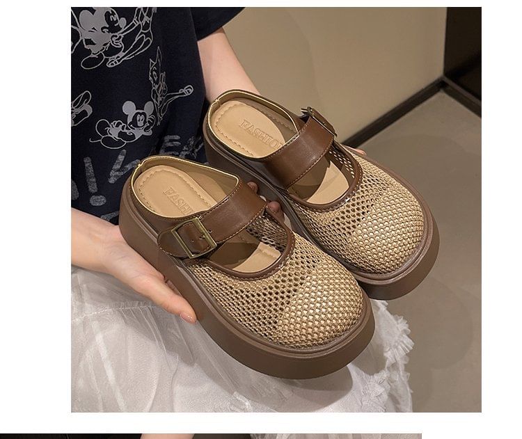 Jane Mules Mesh Platform Mary