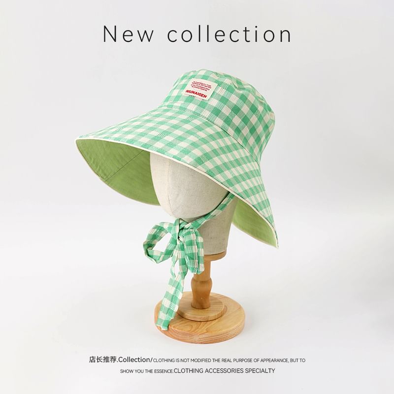 Boonie Applique Plaid Hat