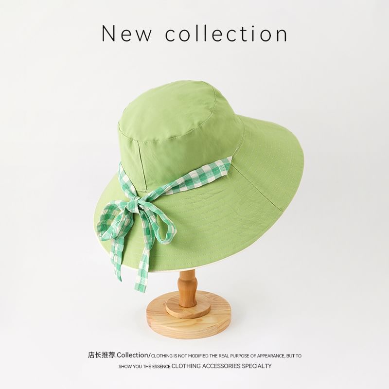 Boonie Applique Plaid Hat