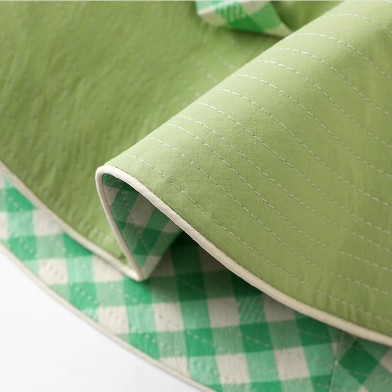 Boonie Applique Plaid Hat