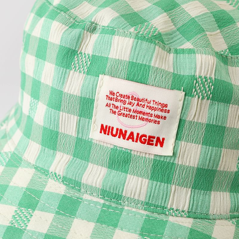 Boonie Applique Plaid Hat