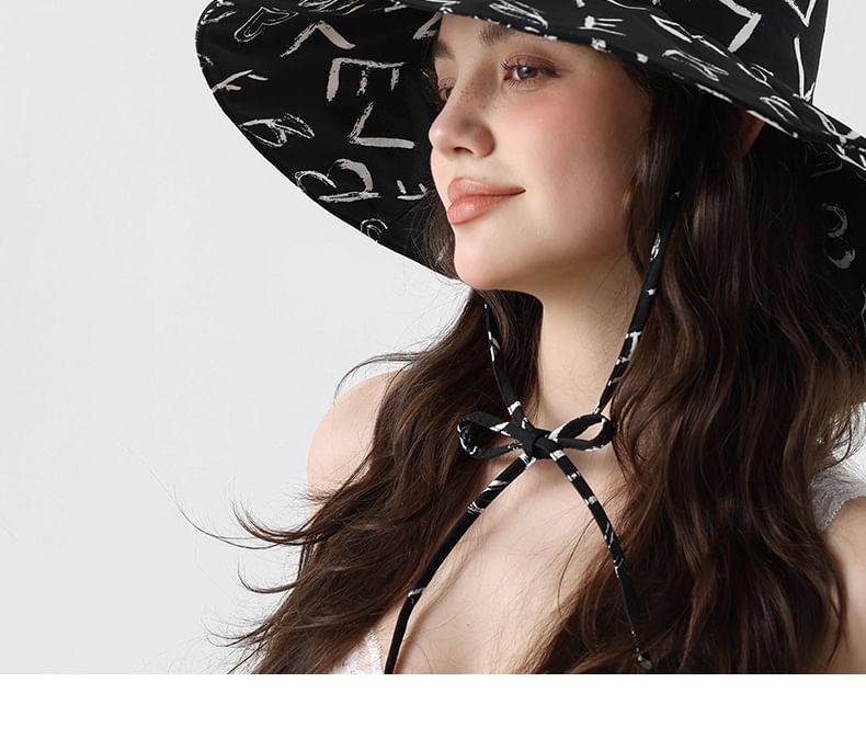 Lettering Boonie Hat Print