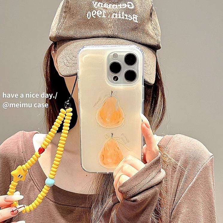 Pear Strap Phone Print / Bead Case Set Star