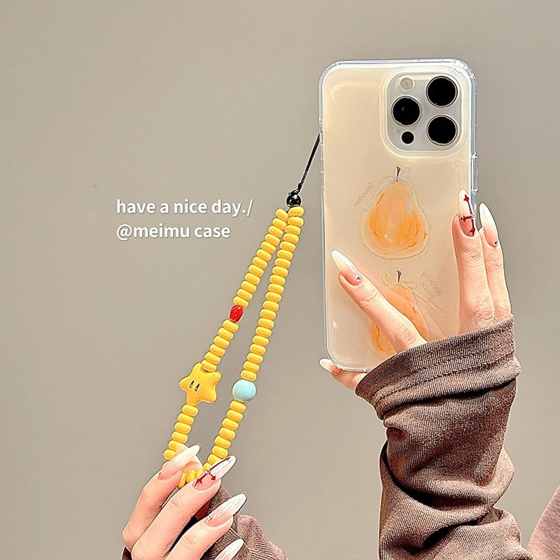 Pear Strap Phone Print / Bead Case Set Star