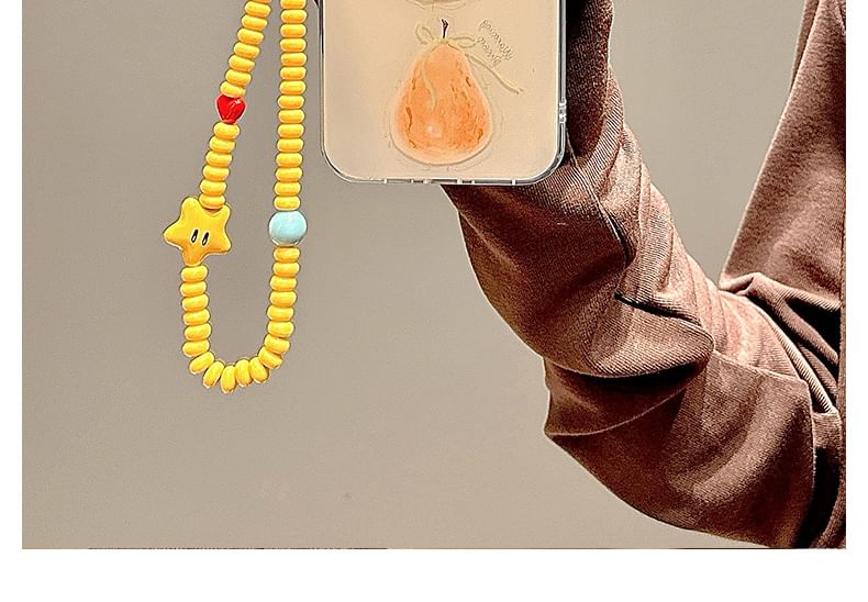 Pear Strap Phone Print / Bead Case Set Star