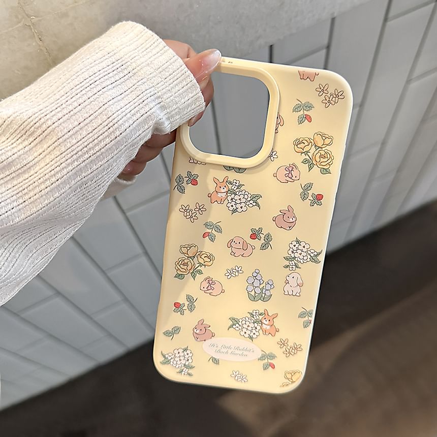/ Strap Phone Bead Case Set Print Rabbit