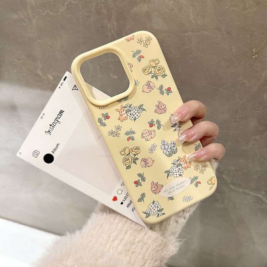 / Strap Phone Bead Case Set Print Rabbit