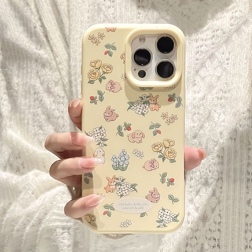 Rabbit Phone Set Print / Bead Strap Case