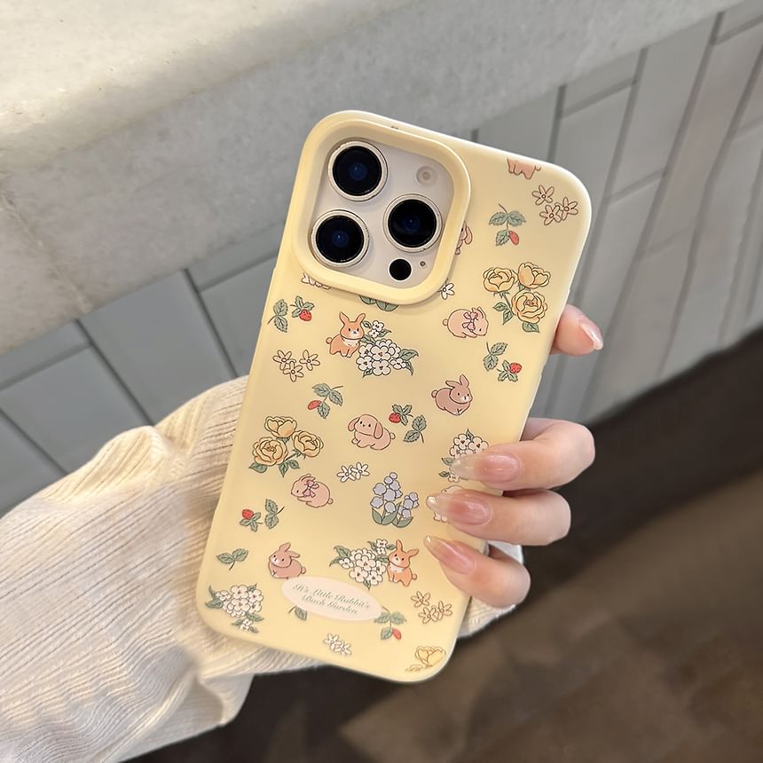 Rabbit Phone Set Print / Bead Strap Case