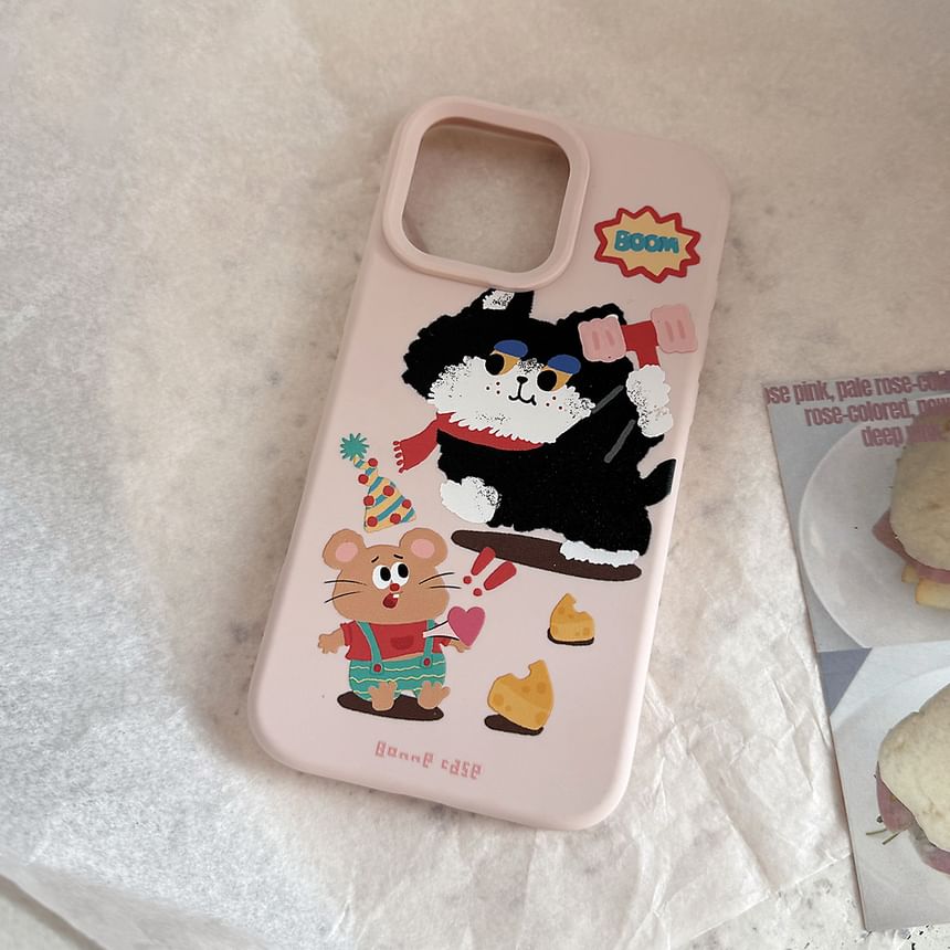Print Cartoon Case Bead Phone / Set Strap