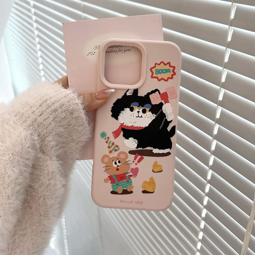 Print Cartoon Case Bead Phone / Set Strap