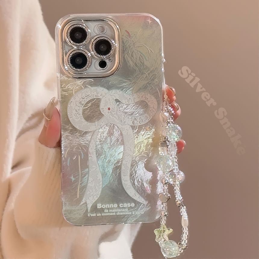 Strap Case / Phone Bead Print Snake Set